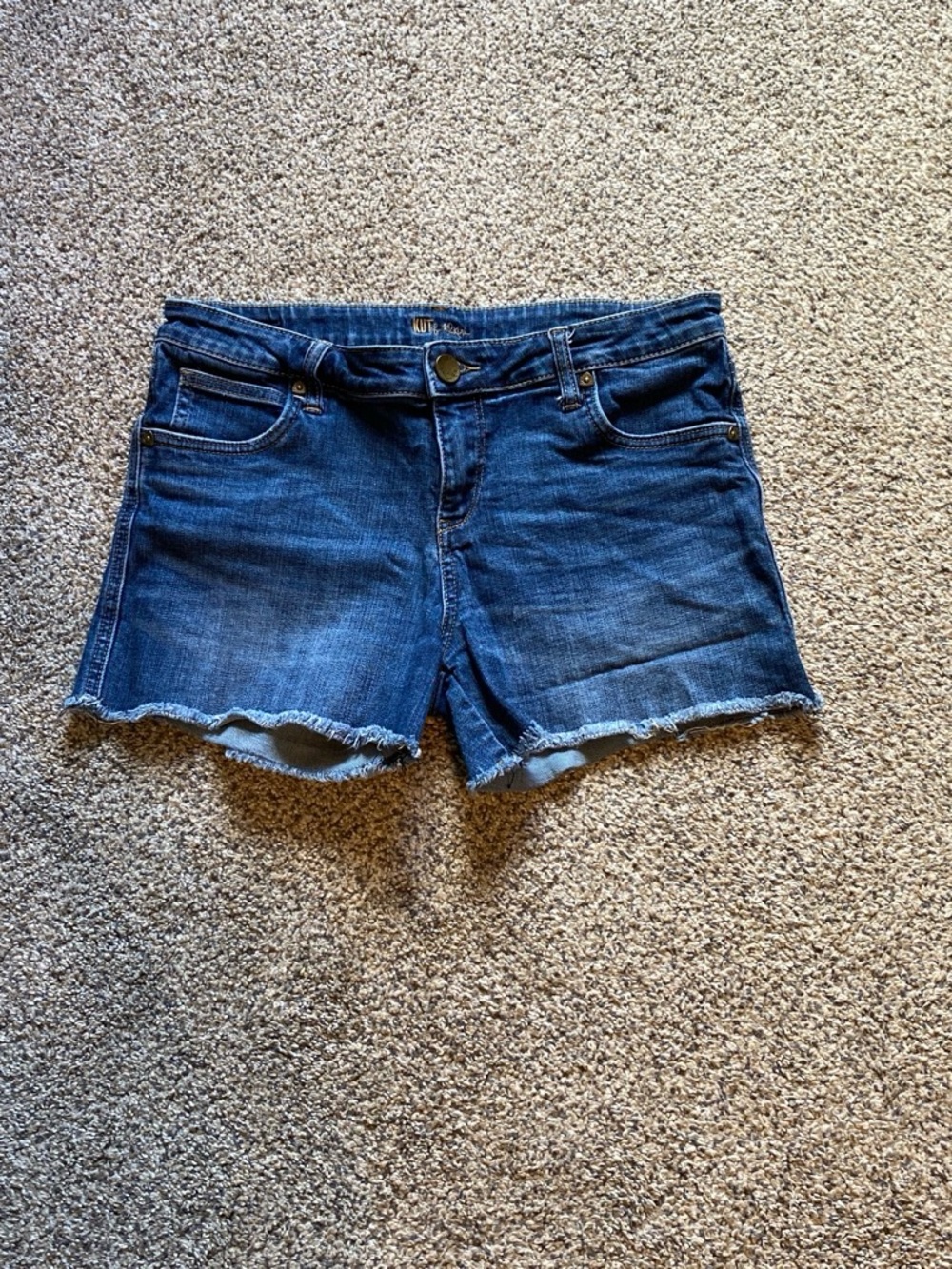 Kut from the Kloth Women’s Blue Denim Frayed Hem Shorts Size 8